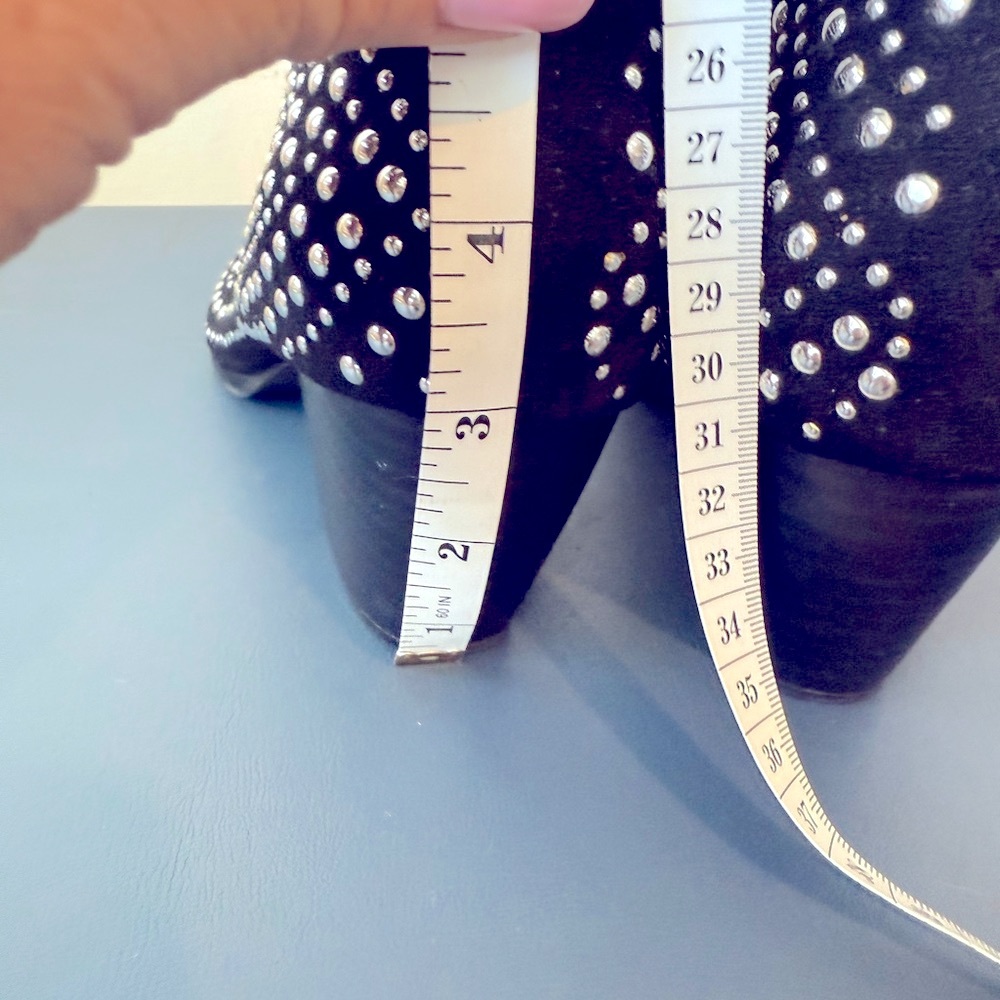 Coconuts by Matisse Black and Silver Studded Heeled Boots - Picture 5 of 9